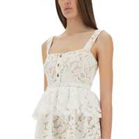 Rochii casual Dama - Rochii casual Self-Portrait Lace Ruffle Mini Dress WHITE Femei (BM 19349018) - B-mall.ro