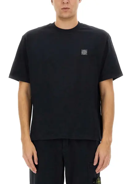 Tricouri Stone Island T-Shirt With Logo BLUE Barbati (BM 19349069) 2