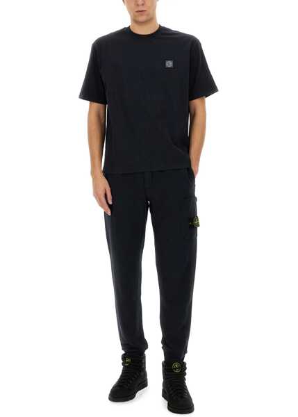 Tricouri Stone Island T-Shirt With Logo BLUE Barbati (BM 19349069) 3