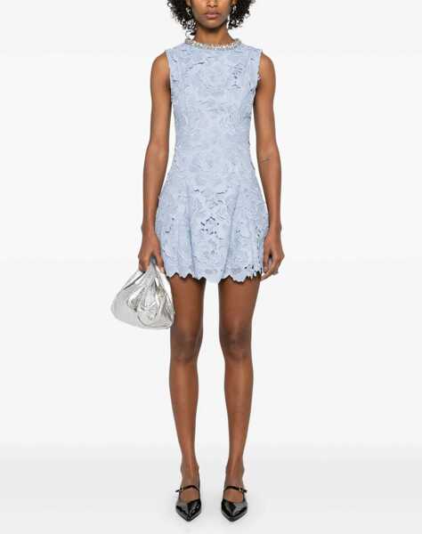 Rochii casual Self-Portrait Floral Lace Mini Dress BLUE Femei (BM 19349111) 2