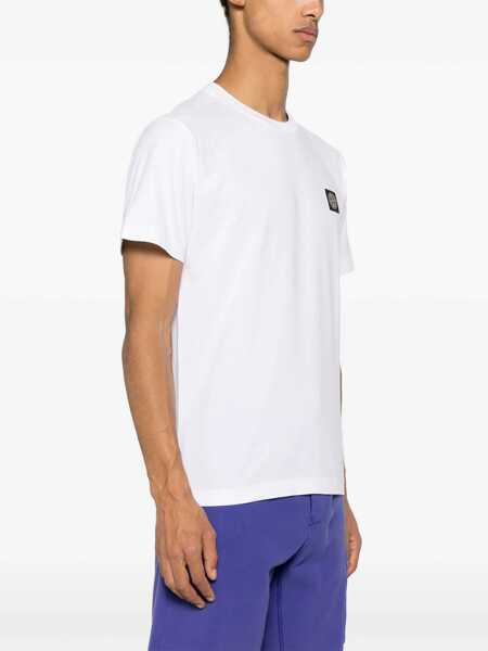 Tricouri Stone Island T-Shirt With Logo WHITE Barbati (BM 19349117) 3