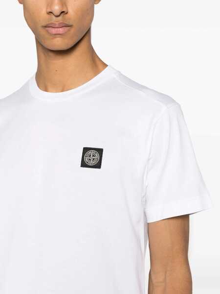 Tricouri Stone Island T-Shirt With Logo WHITE Barbati (BM 19349117) 5