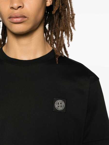 Tricouri Stone Island T-Shirt With Logo BLACK Barbati (BM 19349120) 5