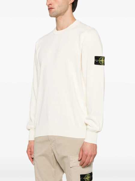 Pulovere casual Stone Island Jersey With Logo WHITE Barbati (BM 19349147) 3