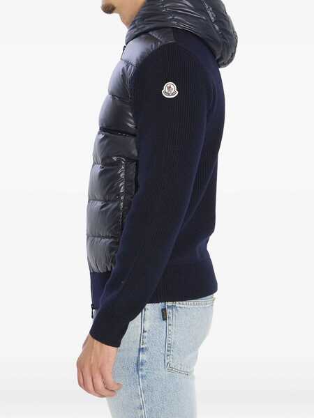Cardigane Moncler Shiny Padded Cardigan BLUE Barbati (BM 19349408) 3