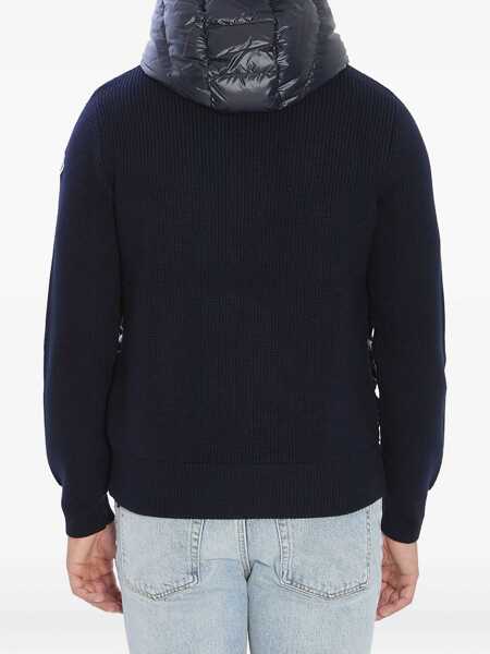 Cardigane Moncler Shiny Padded Cardigan BLUE Barbati (BM 19349408) 4