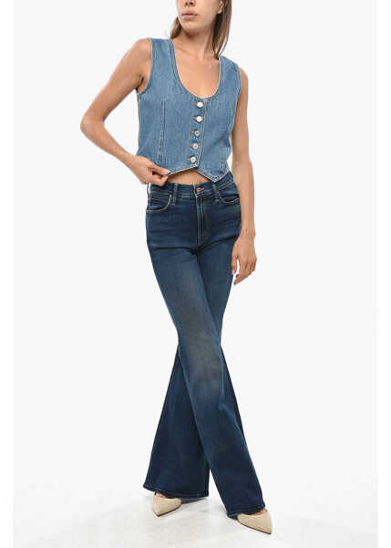 Bluze Givenchy Denim Vest Top With Back Martingale Light Blue Femei (BM 19349411) 4