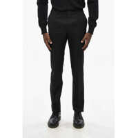 Pantaloni eleganti Scalloped Hem Virgin Wool Pants Barbati