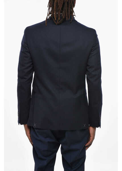 Sacouri CORNELIANI Cc Collection Half-Lined Blazer With Peak Lapel Blue Barbati (BM 19349429) 4