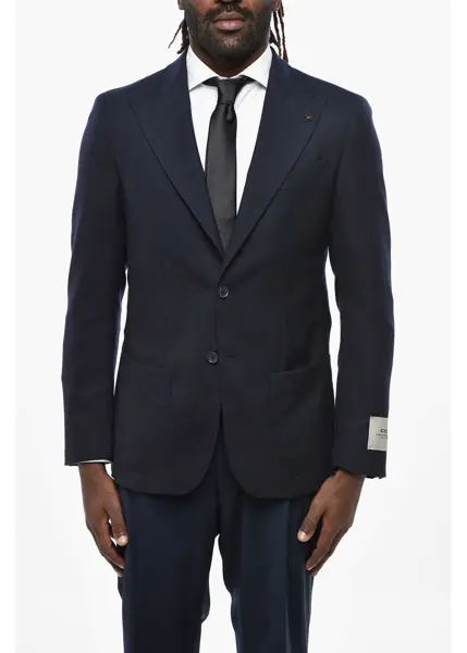 Sacouri CORNELIANI Cc Collection Half-Lined Blazer With Peak Lapel Blue Barbati (BM 19349429) 1