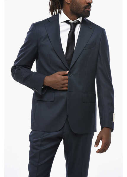 Costume CORNELIANI Cc Collection Birds Eye Virgin Wool Suit With Flap Pockets Blue Barbati (BM 19349438) 2