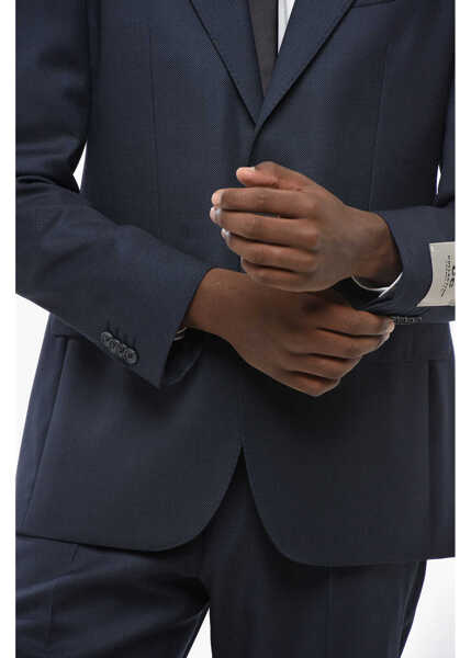 Costume CORNELIANI Cc Collection Birds Eye Virgin Wool Suit With Flap Pockets Blue Barbati (BM 19349438) 3