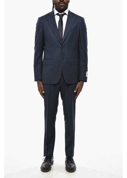 Costume CORNELIANI Cc Collection Birds Eye Virgin Wool Suit With Flap Pockets Blue Barbati (BM 19349438) 1