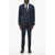 CORNELIANI Cc Collection Bird's Eye Virgin Wool Suit With Flap Pockets Blue