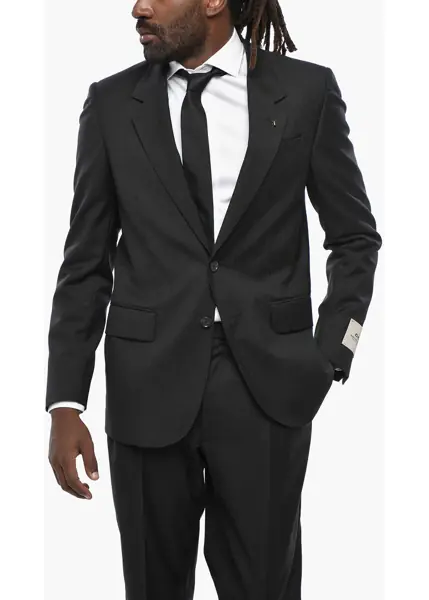 Costume CORNELIANI Cc Collection Virgin Wool Suit With Notch Lapel Black Barbati (BM 19349444) 2