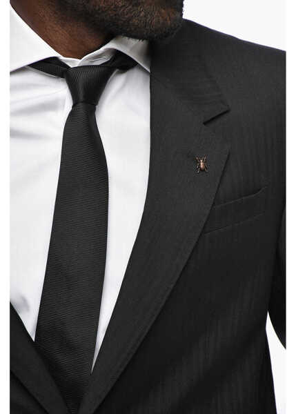 Costume CORNELIANI Cc Collection Virgin Wool Suit With Notch Lapel Black Barbati (BM 19349444) 3