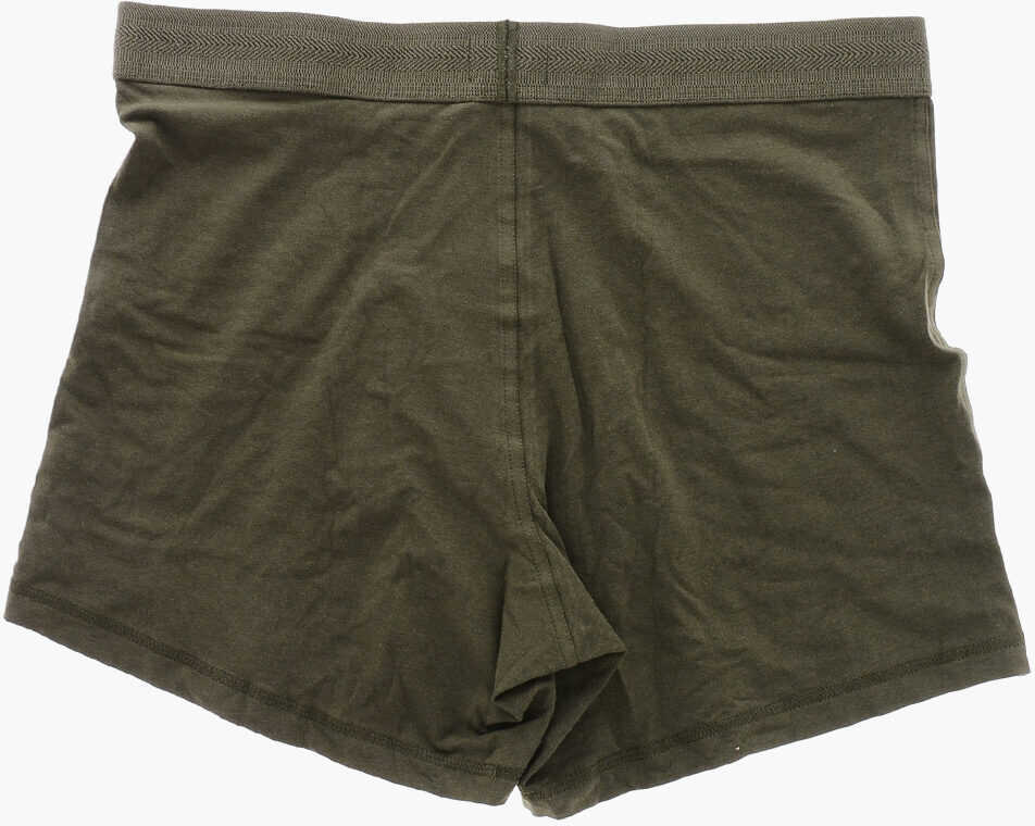 Lenjerie intima Diesel Front Buttoned Starkie Stretch Cotton Boxers Military Green Barbati (BM 19349447) 3