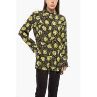 Camasi casual Silk Solex Shirt With Floral Motif Femei