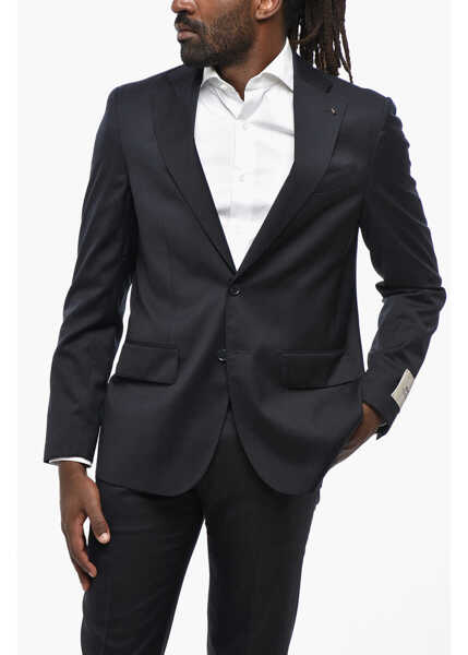 Sacouri CORNELIANI Cc Collection Virgin Wool Blazer With Notch Lapel Blue Barbati (BM 19349462) 2