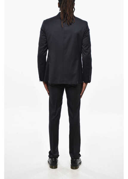 Sacouri CORNELIANI Cc Collection Virgin Wool Blazer With Notch Lapel Blue Barbati (BM 19349462) 4