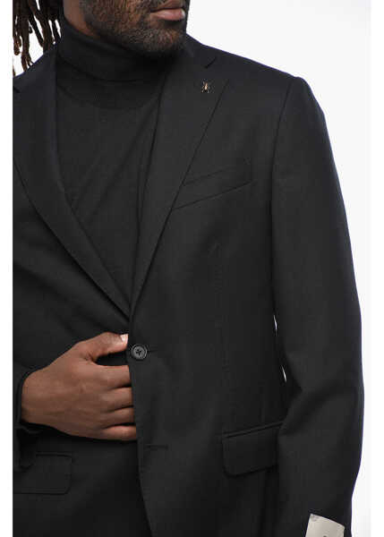 Sacouri CORNELIANI Cc Collection Single-Breasted Virgin Wool Blazer With Notch Black Barbati (BM 19349465) 2