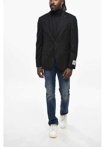 Sacouri CORNELIANI Cc Collection Single-Breasted Virgin Wool Blazer With Notch Black Barbati (BM 19349465) 3