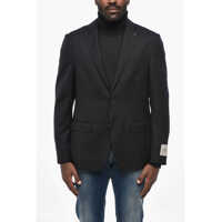 Sacouri Cc Collection Single-Breasted Virgin Wool Blazer With Notch Barbati
