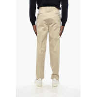 Pantaloni eleganti pentru Barbati - Pantaloni eleganti CORNELIANI Cotton Stretch Academy Pants With Belt Loops Beige Barbati (BM 19349468) - B-mall.ro
