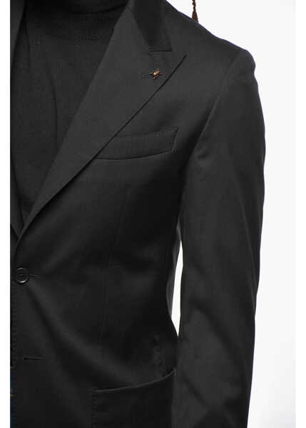 Sacouri CORNELIANI Cc Collection Virgin Wool Blazer With Peak Lapel Black Barbati (BM 19349480) 2