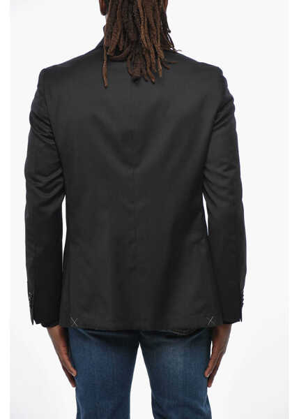 Sacouri CORNELIANI Cc Collection Virgin Wool Blazer With Peak Lapel Black Barbati (BM 19349480) 4