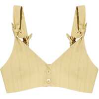 Bluze Buttoned Crop Top With Knotted Straps Femei
