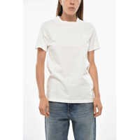 Tricouri Crew Neck Cotton T-Shirt With Embroidered Logo Femei