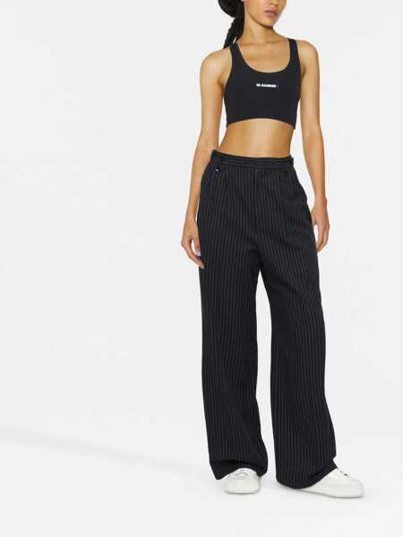 Bluze Jil Sander Crop Top Biosfera With Printed Logo Black Femei (BM 19349615) 2