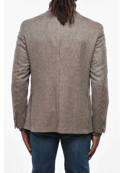 Sacouri CORNELIANI Cc Collection Houndstooth Patterned Wool Blazer With Peak La Multicolor Barbati (BM 19349636) 4