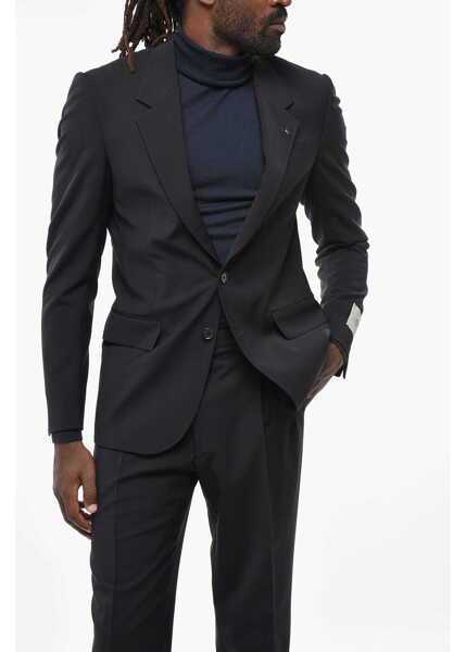 Costume CORNELIANI Cc Collection Stretch Virgin Wool Slim Fit Suit Blue Barbati (BM 19349639) 2