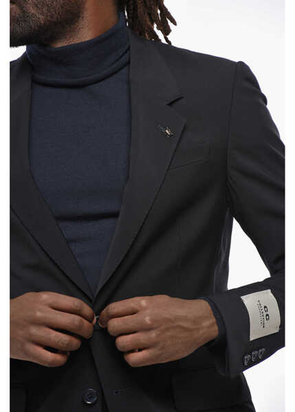 Costume CORNELIANI Cc Collection Stretch Virgin Wool Slim Fit Suit Blue Barbati (BM 19349639) 3