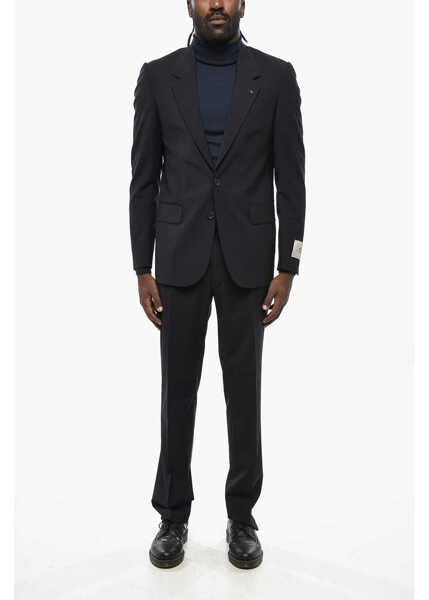 Costume CORNELIANI Cc Collection Stretch Virgin Wool Slim Fit Suit Blue Barbati (BM 19349639) 1