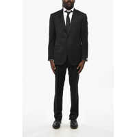 Costume Virgin Wool Side Vents Notch Lapel 2-Button Suit Barbati