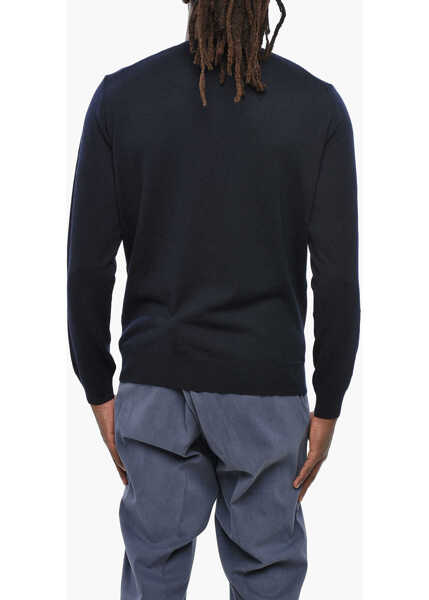 Pulovere CORNELIANI Crew Neck Virgin Wool Sweater Blue Barbati (BM 19349648) 2