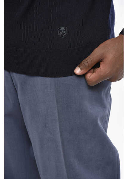 Pulovere CORNELIANI Crew Neck Virgin Wool Sweater Blue Barbati (BM 19349648) 3