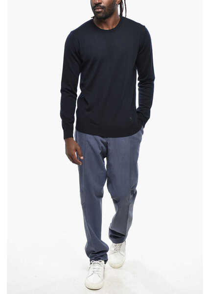 Pulovere CORNELIANI Crew Neck Virgin Wool Sweater Blue Barbati (BM 19349648) 4