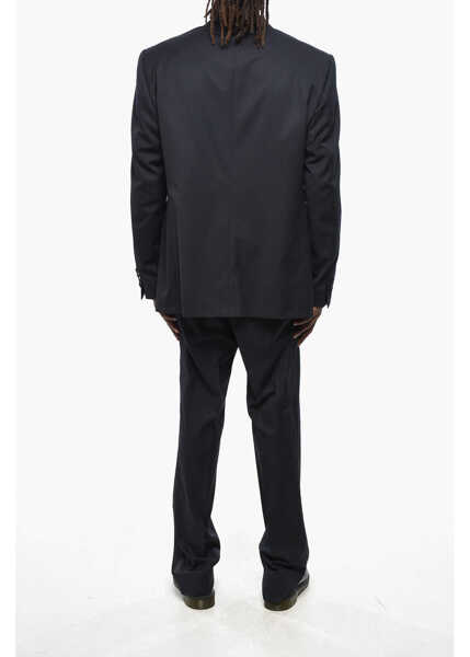 Costume CORNELIANI Virgin Wool Smoking Leader Suit With Satin Peak Lapel Blue Barbati (BM 19349651) 4