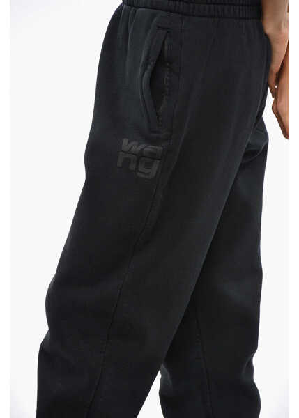 Pantaloni de trening Alexander Wang Solid Color Cotton Joggers Black Femei (BM 19349666) 2
