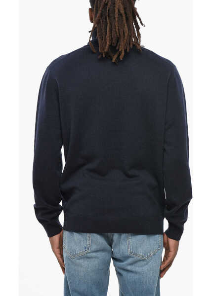 Pulovere CORNELIANI Cashmere Turtleneck Sweater Blue Barbati (BM 19349669) 2