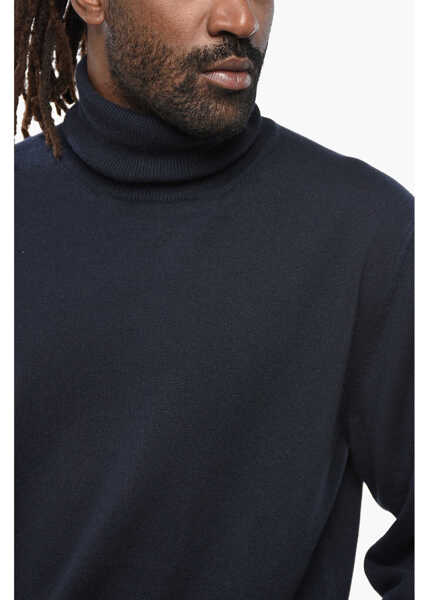 Pulovere CORNELIANI Cashmere Turtleneck Sweater Blue Barbati (BM 19349669) 3