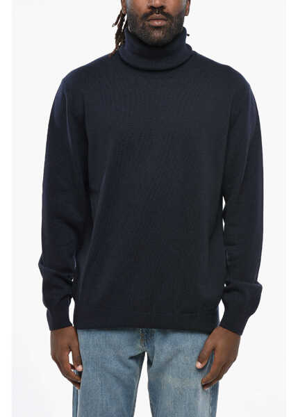 Pulovere CORNELIANI Cashmere Turtleneck Sweater Blue Barbati (BM 19349669) 1