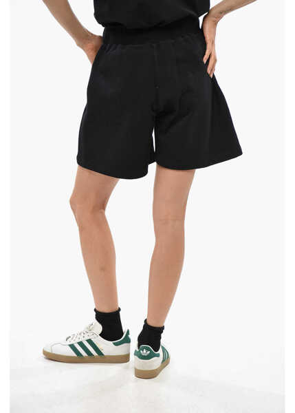 Pantaloni scurti DSQUARED2 Icon Fleeced Cotton Over Fit Sunset Shorts Black Femei (BM 19349681) 3