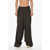 QUIRA Palazzo Pants With Elastic Waistband Brown