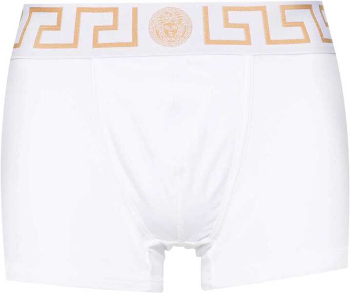 Lenjerie intima Versace Boxer Shorts With Greek WHITE Barbati (BM 19349792) 1