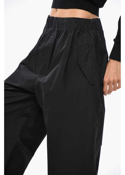 Pantaloni casual WARDROBE.NYC Cotton Blend Bench Pants With Cuffs Black Femei (BM 19349894) 2